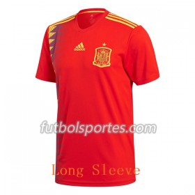 Camisetas España Primera Equipacion Mundial 2018 Manga Larga